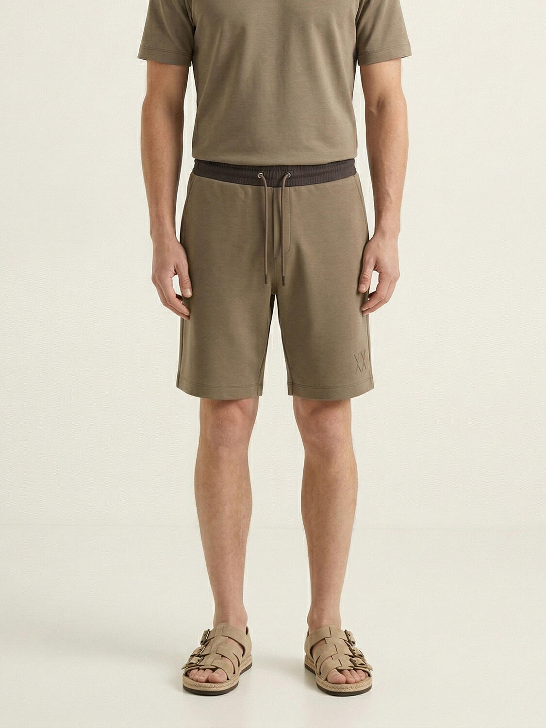 Haki Modal Karışımlı Regular Fit Şort - 1