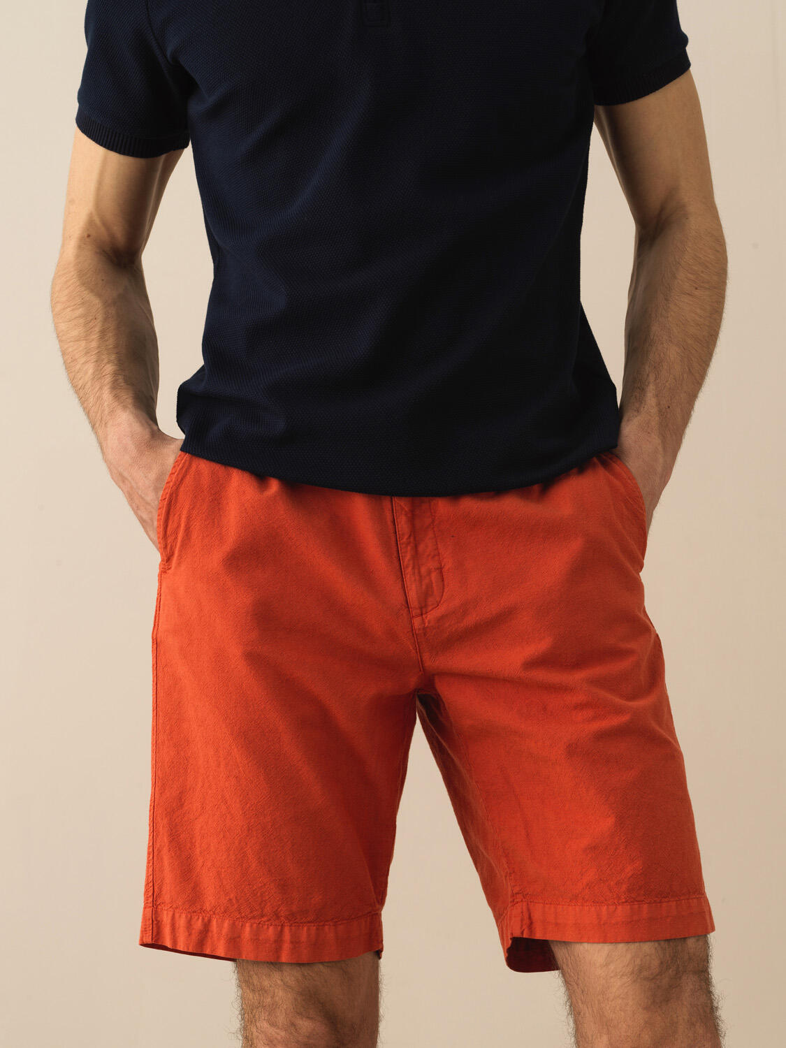 Kiremit Keten Karışımlı Regular Fit Şort