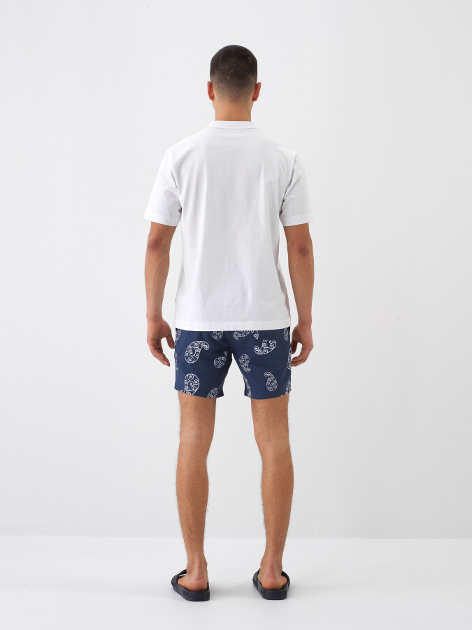 Lacivert Formunu Koruyan Regular Fit Şort - 5