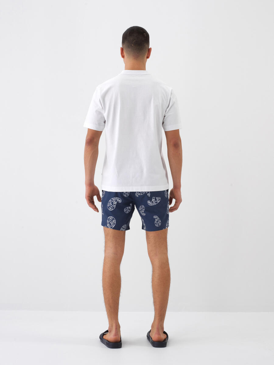 Lacivert Formunu Koruyan Regular Fit Şort - 5