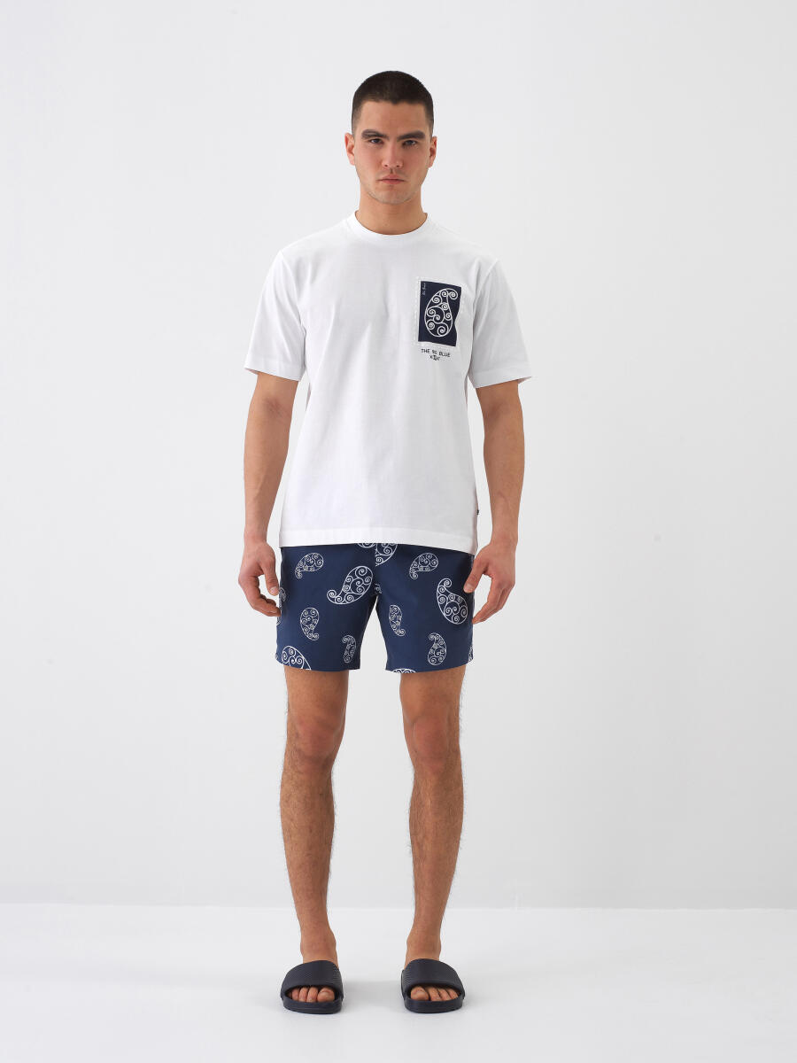 Lacivert Formunu Koruyan Regular Fit Şort - 2