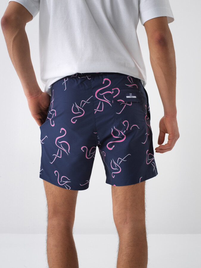 Lacivert Formunu Koruyan Regular Fit Şort - 4