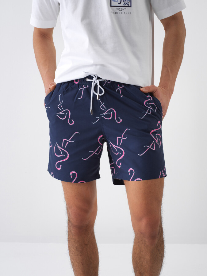 Lacivert Formunu Koruyan Regular Fit Şort