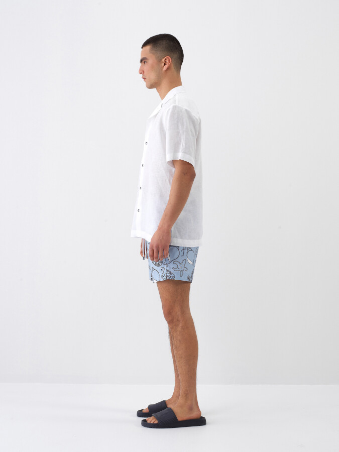 Mavi Formunu Koruyan Regular Fit Şort - 3