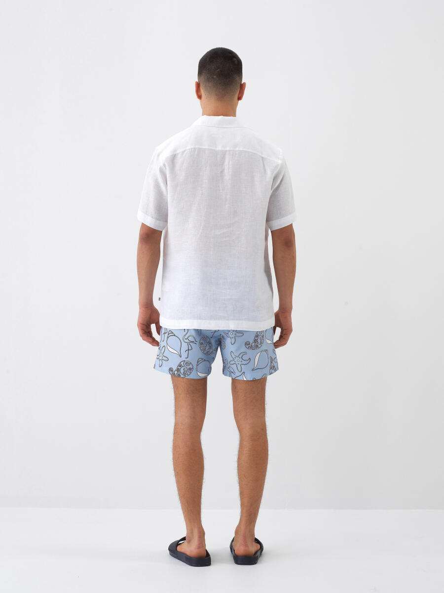 Mavi Formunu Koruyan Regular Fit Şort - 5