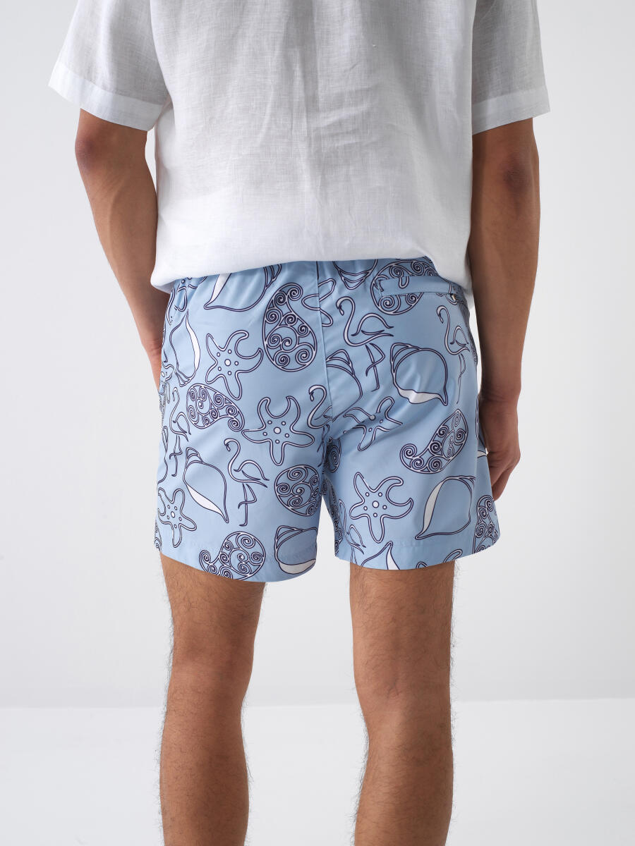 Mavi Formunu Koruyan Regular Fit Şort - 4