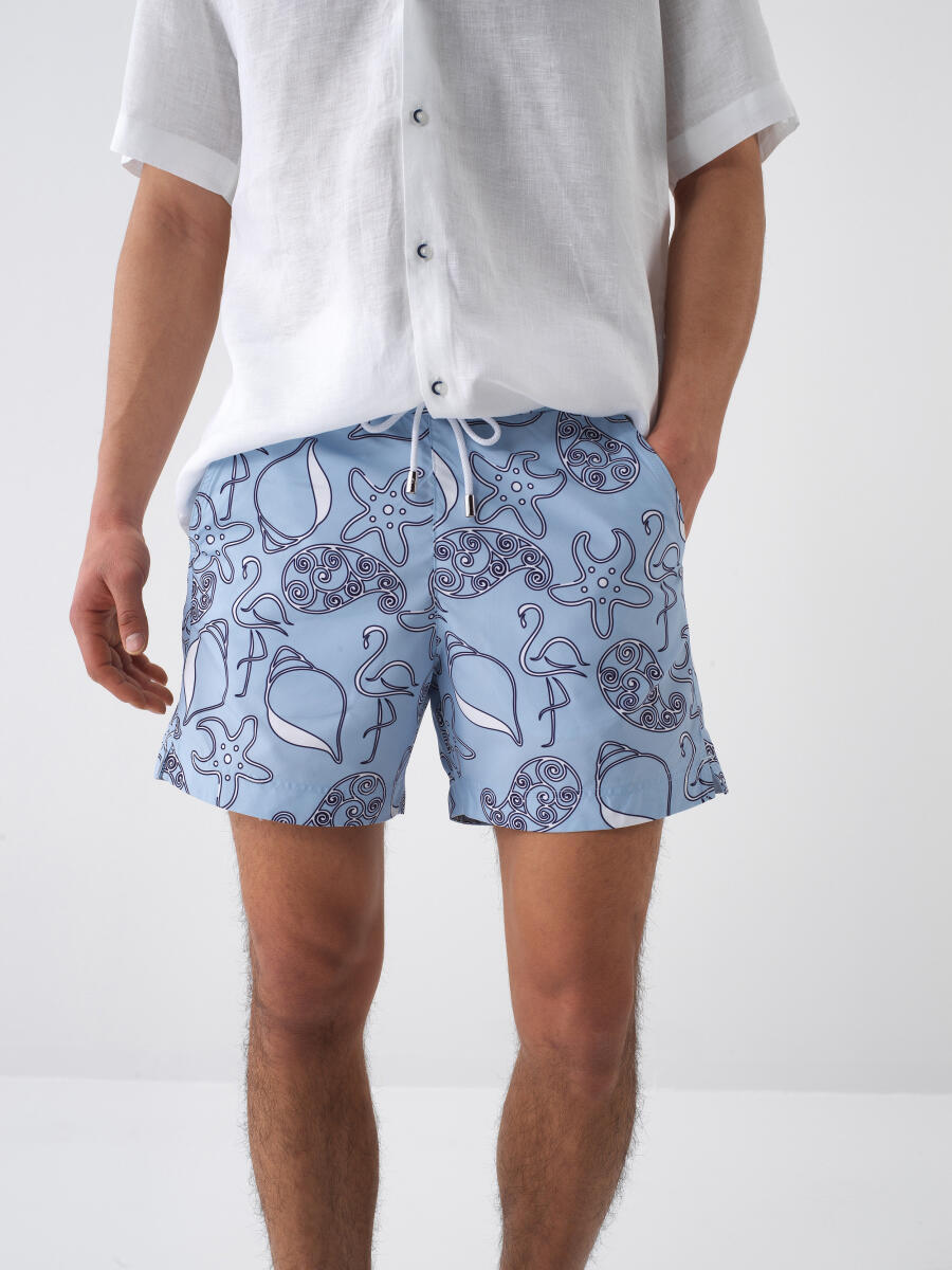 Mavi Formunu Koruyan Regular Fit Şort - 1