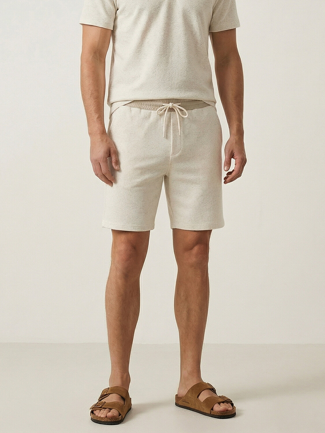 Naturel Keten Karışımlı Regular Fit Şort - 1