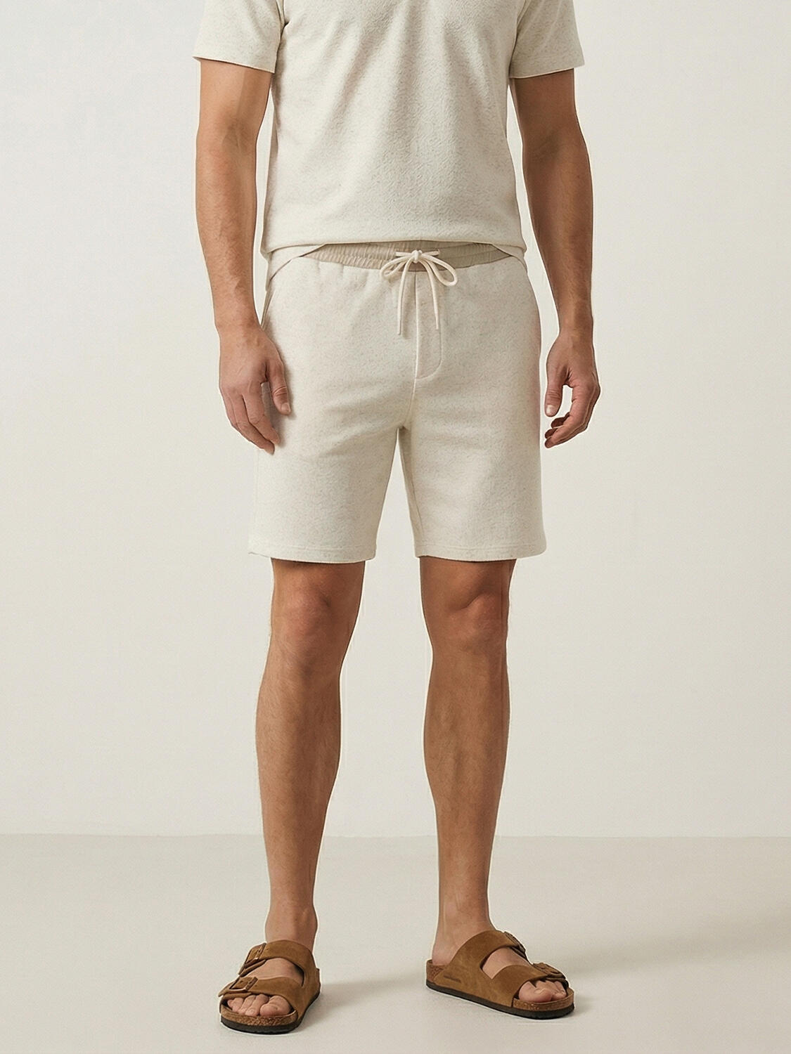 Naturel Keten Karışımlı Regular Fit Şort - 1