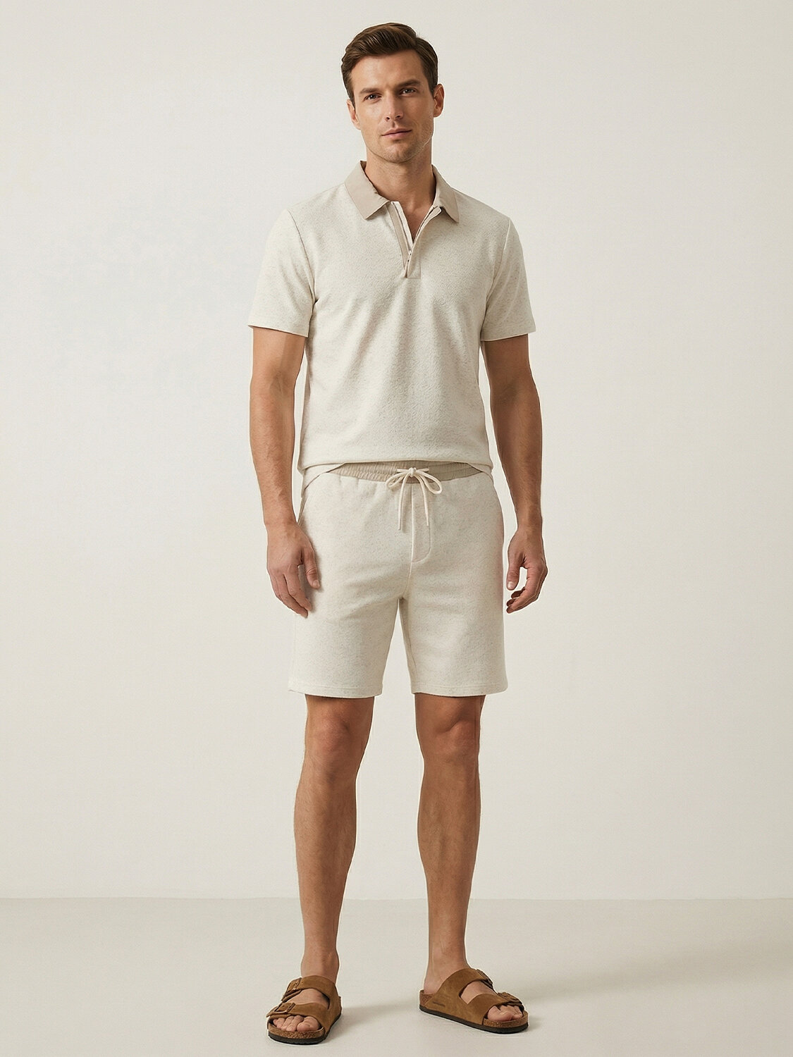 Naturel Keten Karışımlı Regular Fit Şort - 2