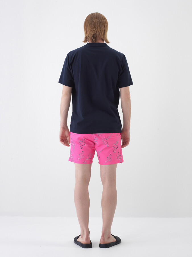 Pembe Formunu Koruyan Regular Fit Şort - 5