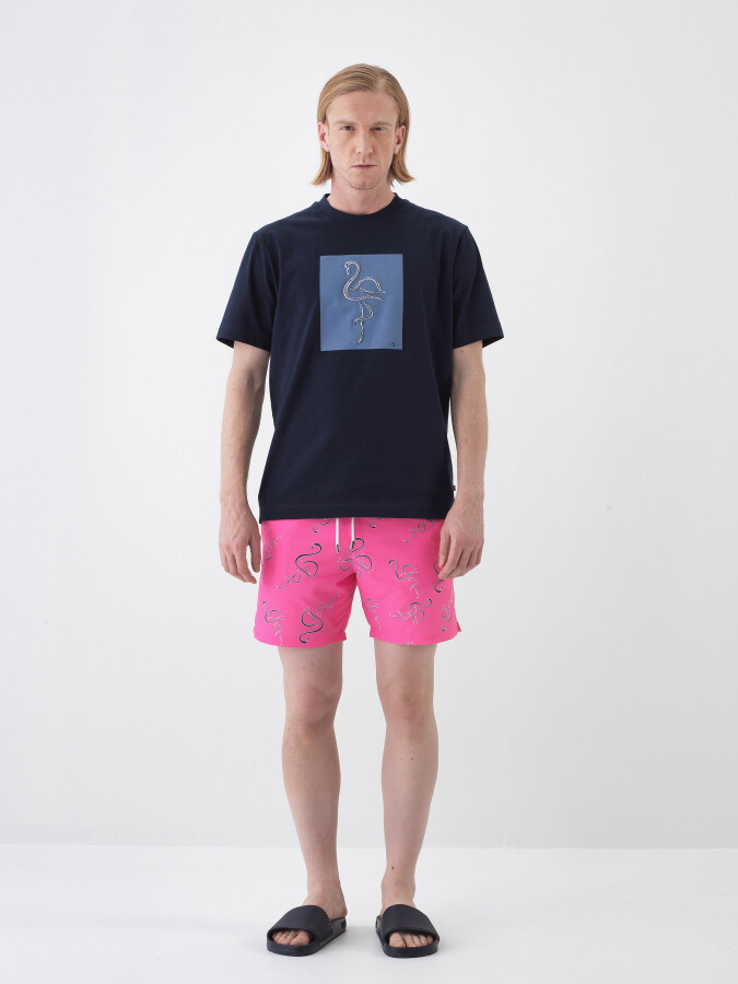 Pembe Formunu Koruyan Regular Fit Şort (1)