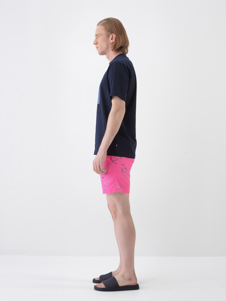 Pembe Formunu Koruyan Regular Fit Şort - 3