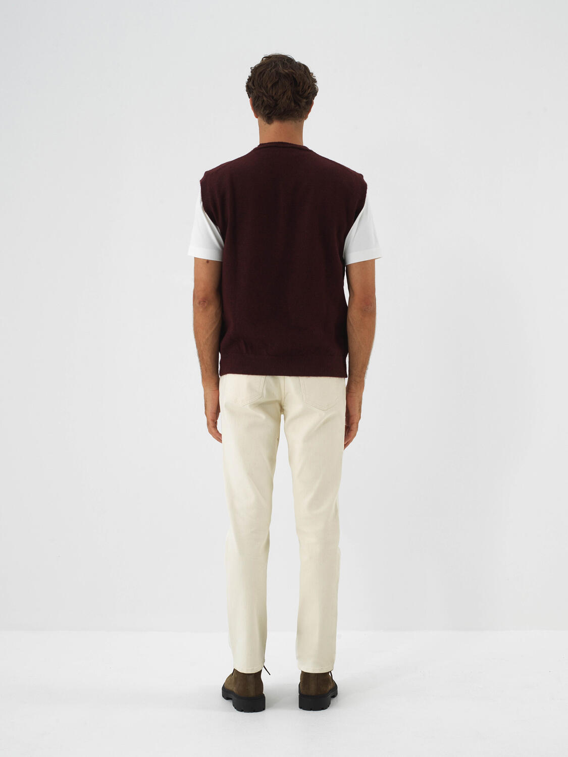 Bordo Yumuşak Dokulu Regular Fit Süveter - 5