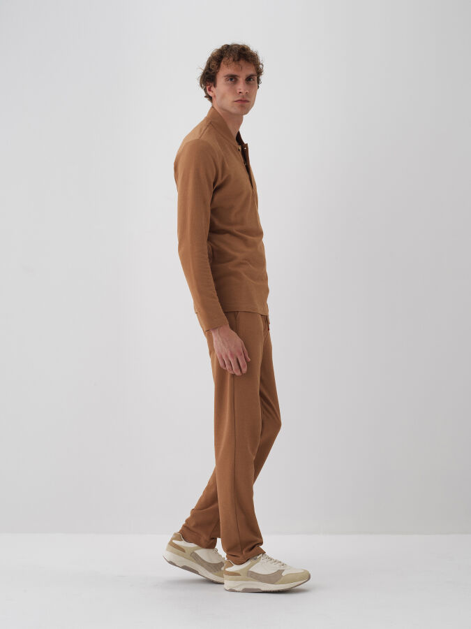 Camel Pamuk Dokulu Regular Fit Sweat Pantolon - Xint