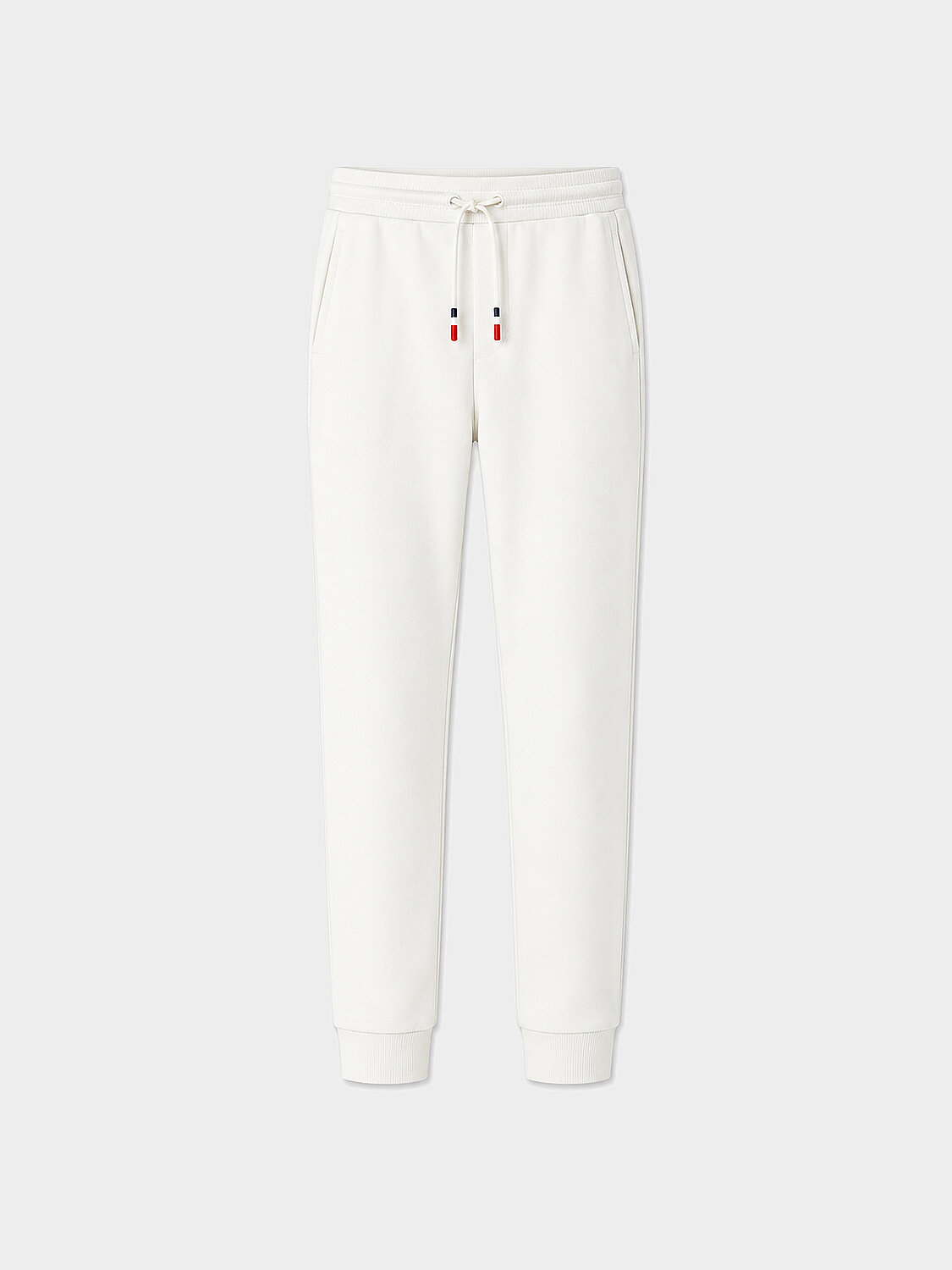 Ekru Pamuk Dokulu Slim Fit Sweat Pantolon