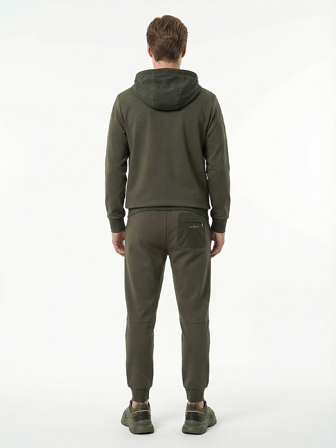 Haki Pamuk Dokulu Regular Fit Sweat Pantolon - 4