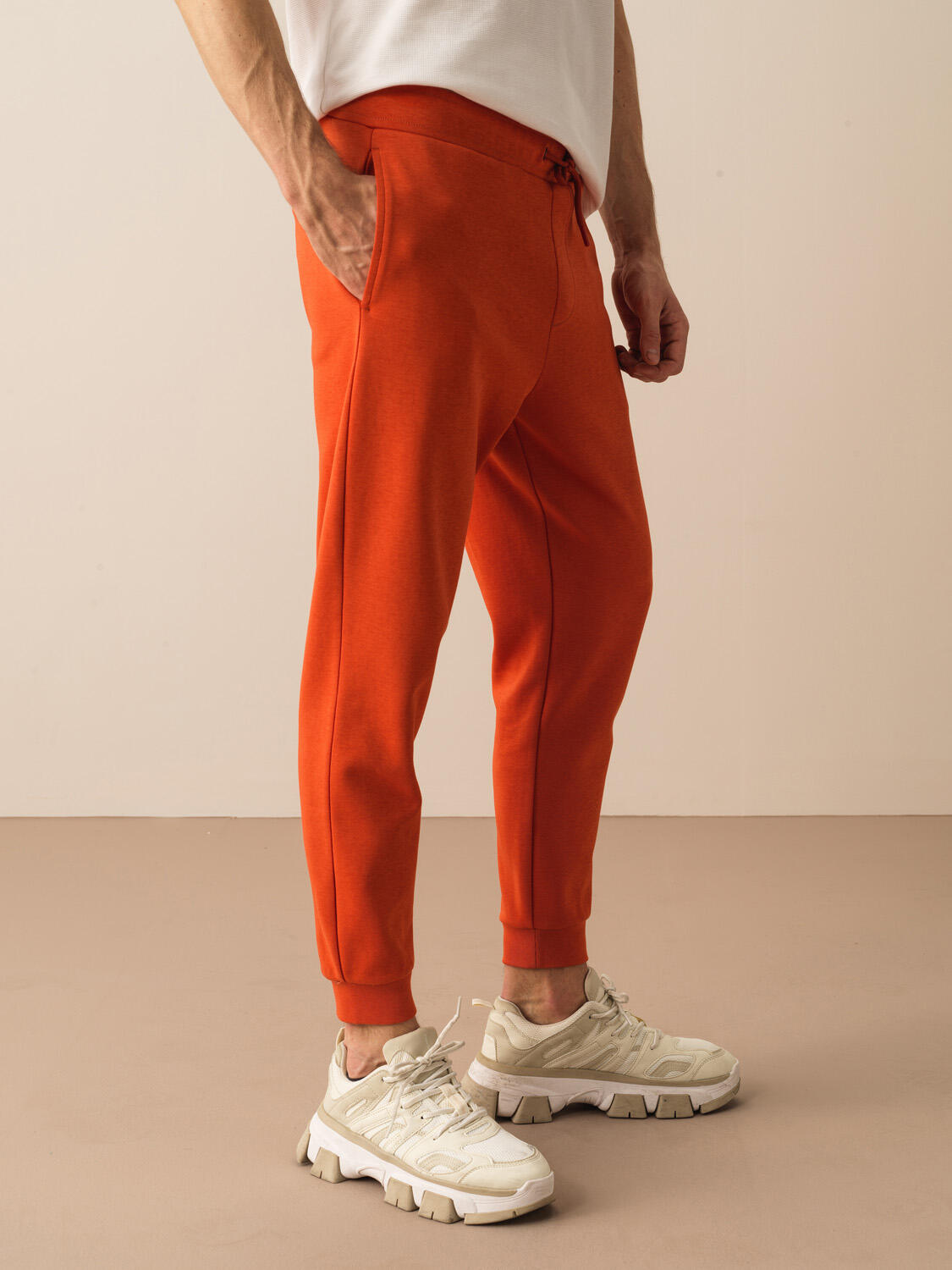 Kiremit Pamuk Dokulu Regular Fit Sweat Pantolon