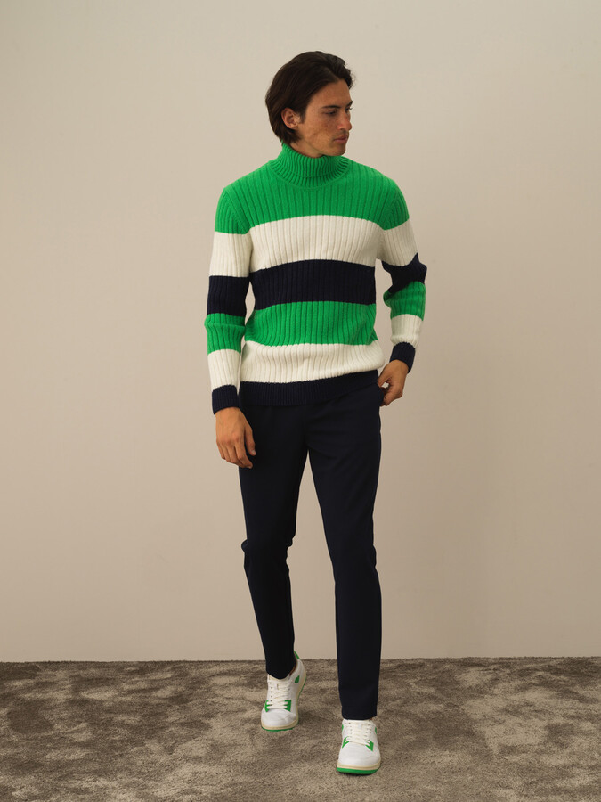 Lacivert Pamuk Dokulu Regular Fit Sweat Pantolon - Xint