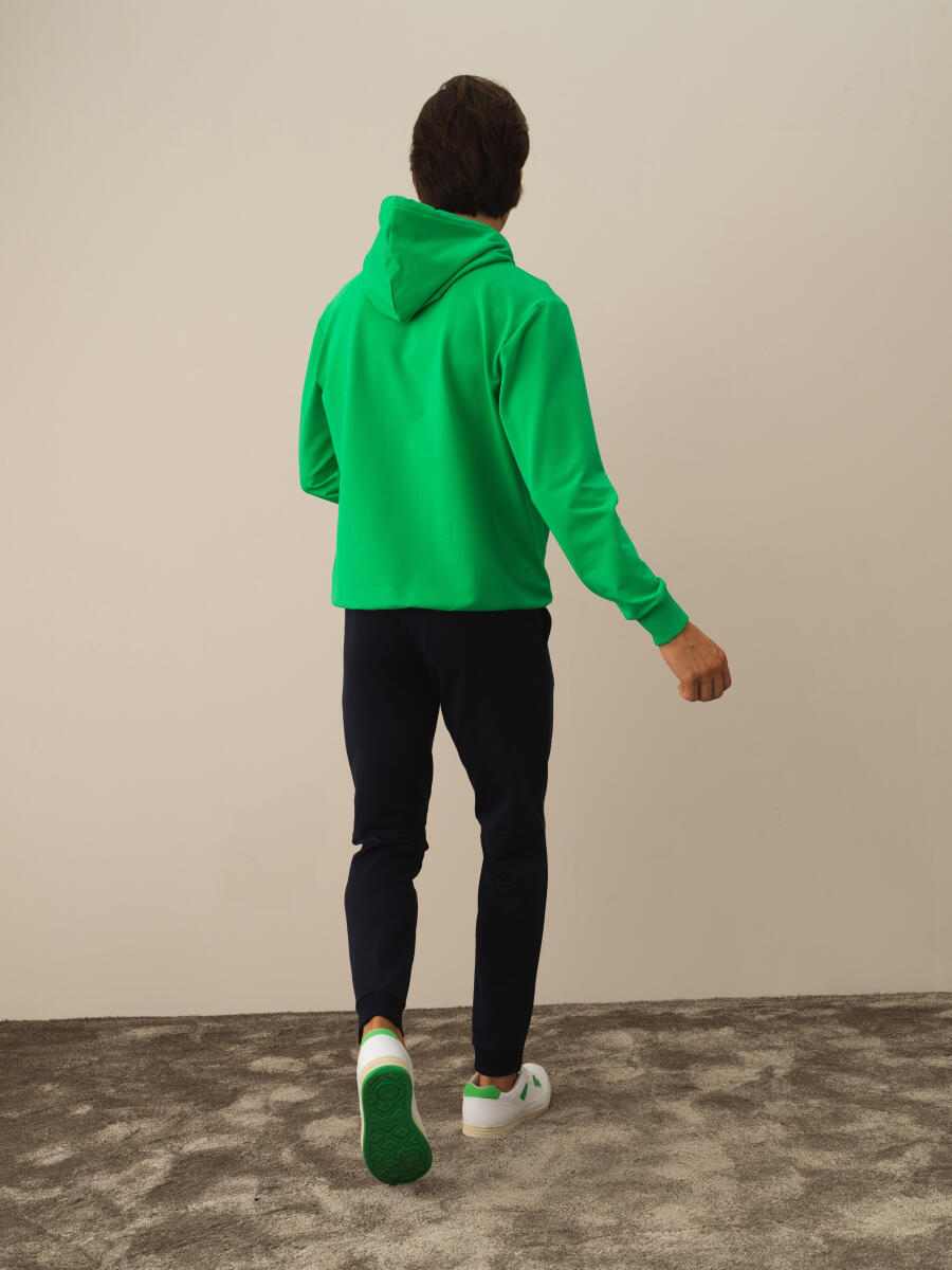 Lacivert Pamuk Dokulu Slim Fit Sweat Pantolon - 5