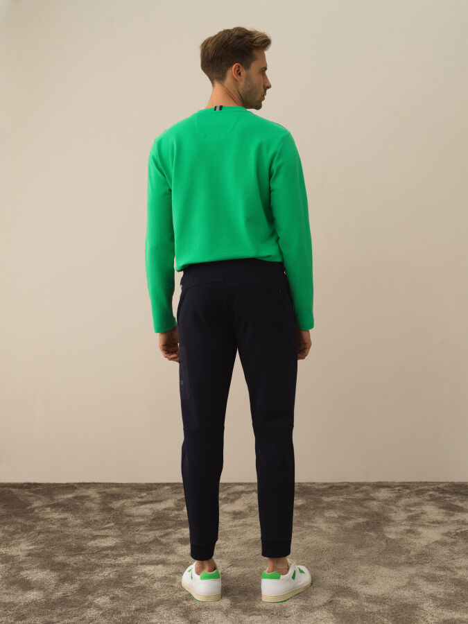 Lacivert Slim Fit Pamuklu Sweat Pantolon - 6
