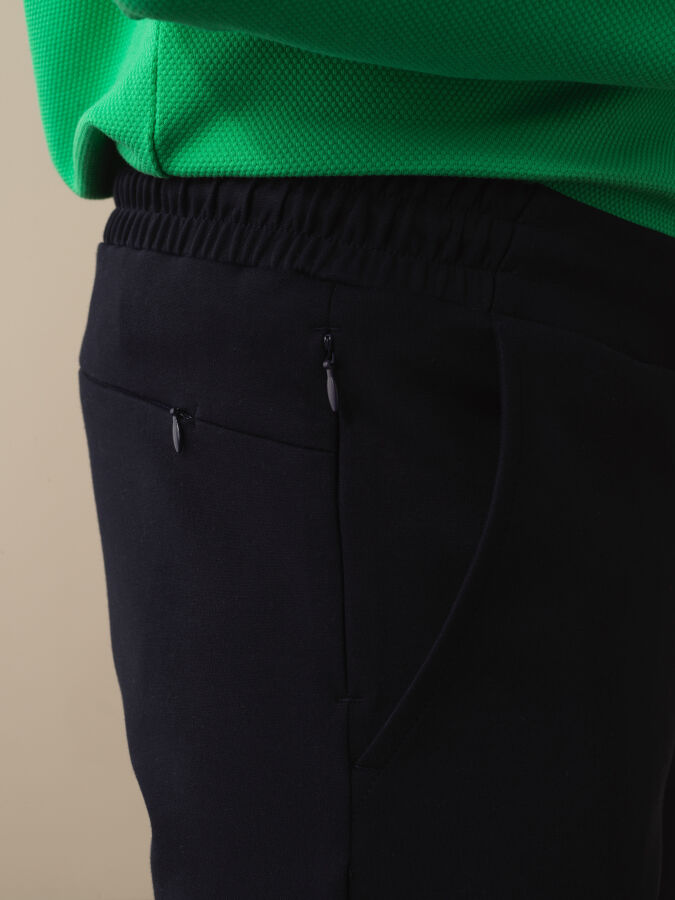 Lacivert Slim Fit Pamuklu Sweat Pantolon - 4