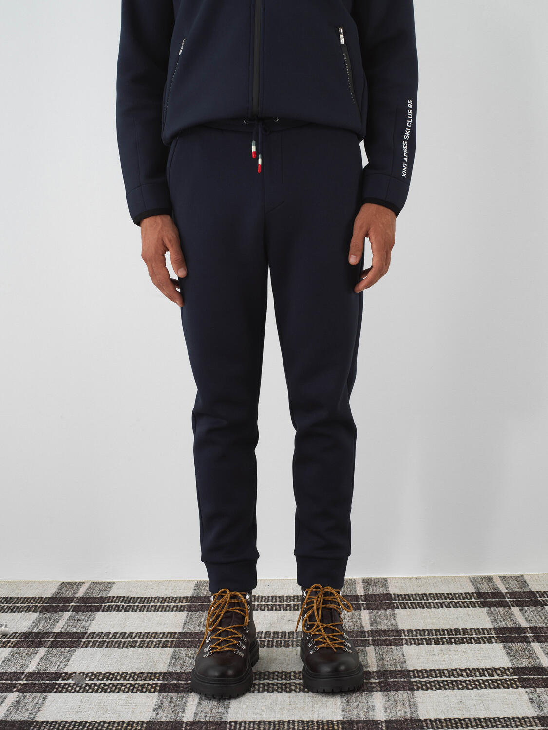 Lacivert Pamuk Dokulu Slim Fit Sweat Pantolon