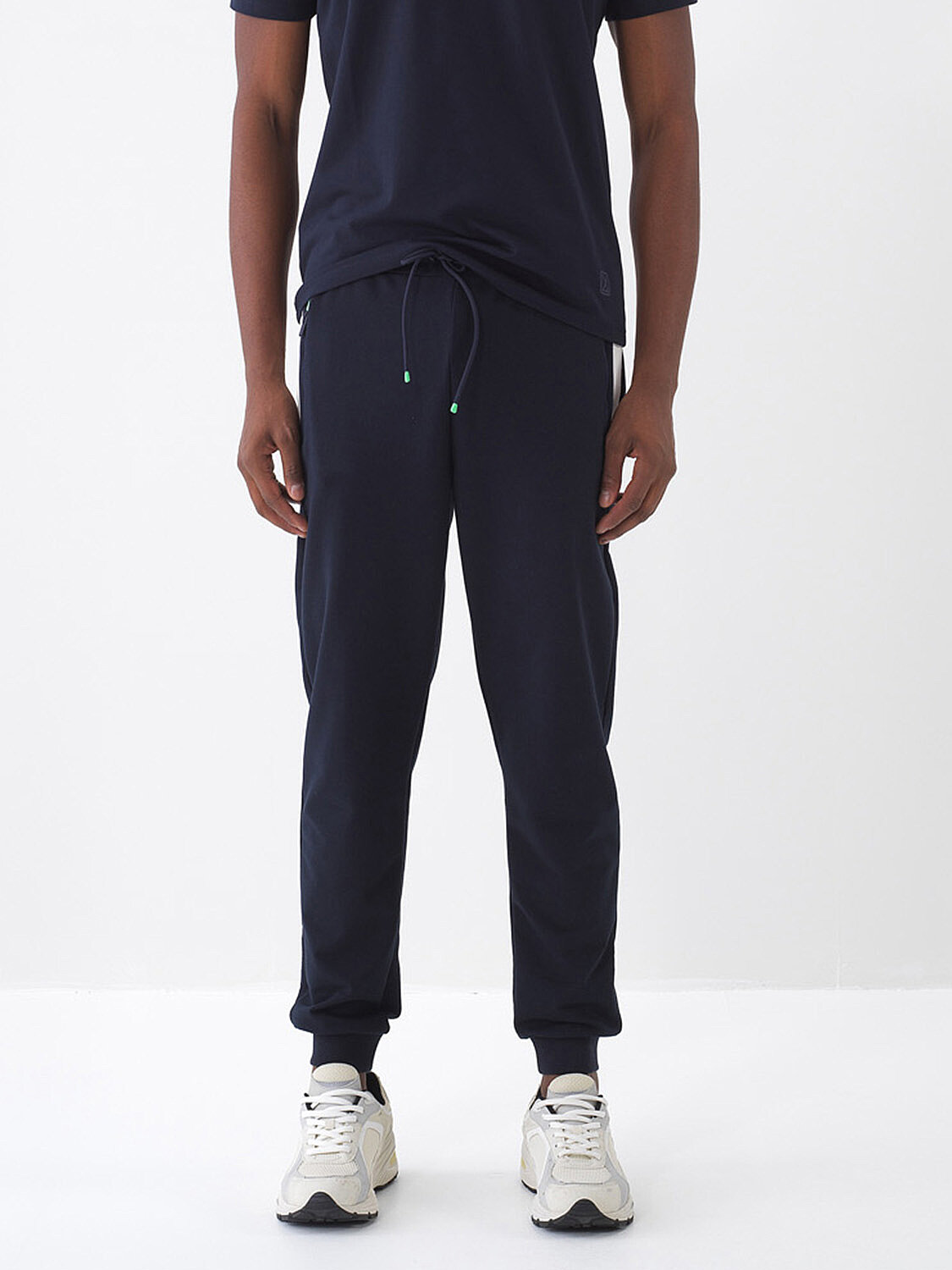 Lacivert Pamuk Dokulu Regular Fit Sweat Pantolon
