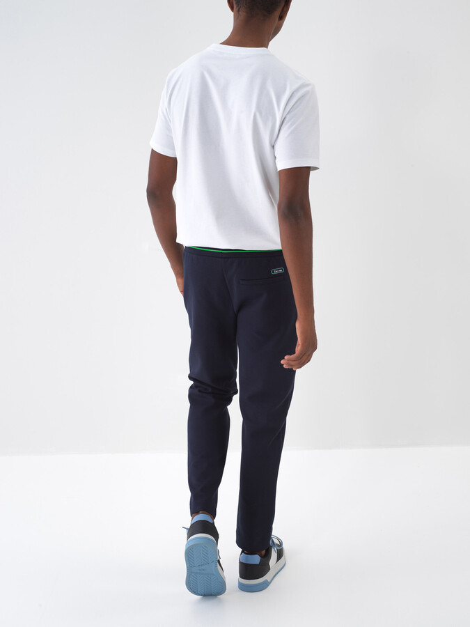 Lacivert Pamuk Dokulu Regular Fit Sweat Pantolon (6)
