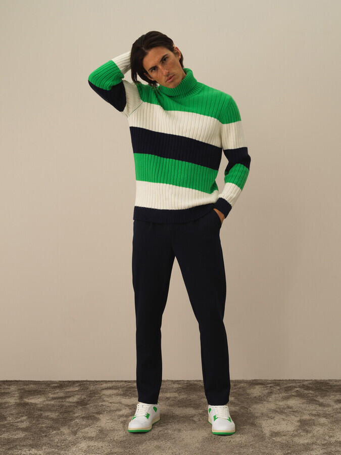 Xint Toptan Lacivert Pamuk Dokulu Regular Fit Sweat Pantolon