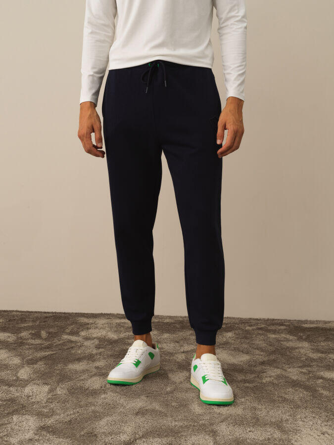 Xint Toptan Lacivert Pamuk Dokulu Regular Fit Sweat Pantolon
