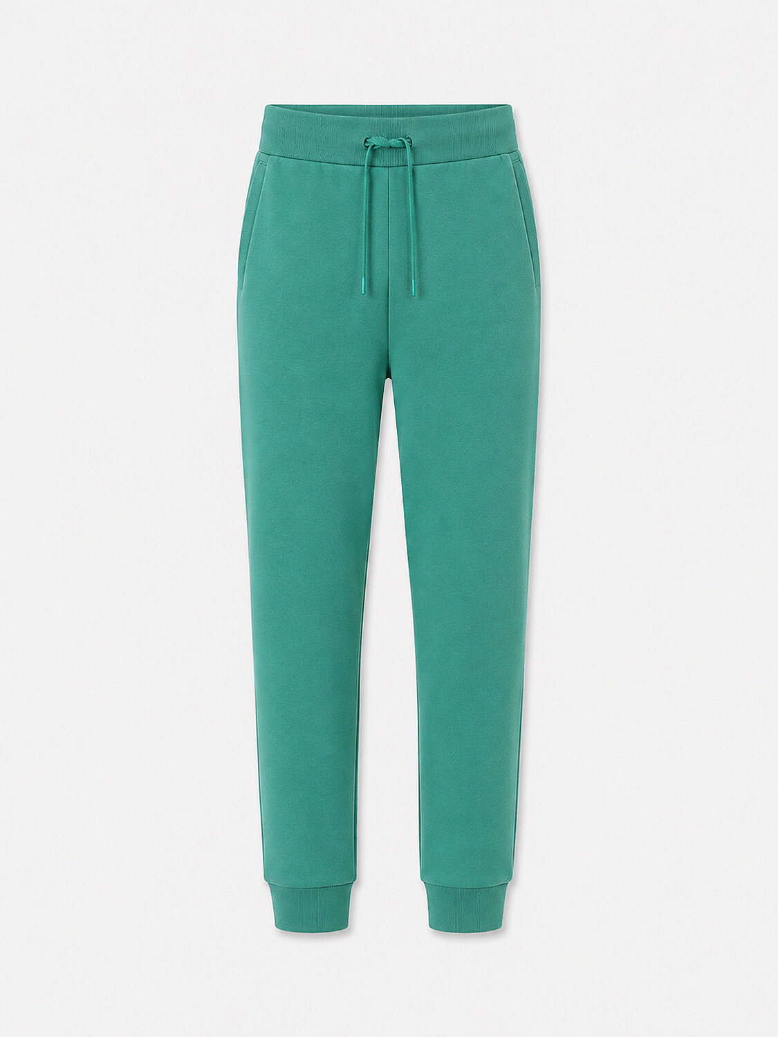 Yeşil Pamuk Dokulu Regular Fit Sweat Pantolon