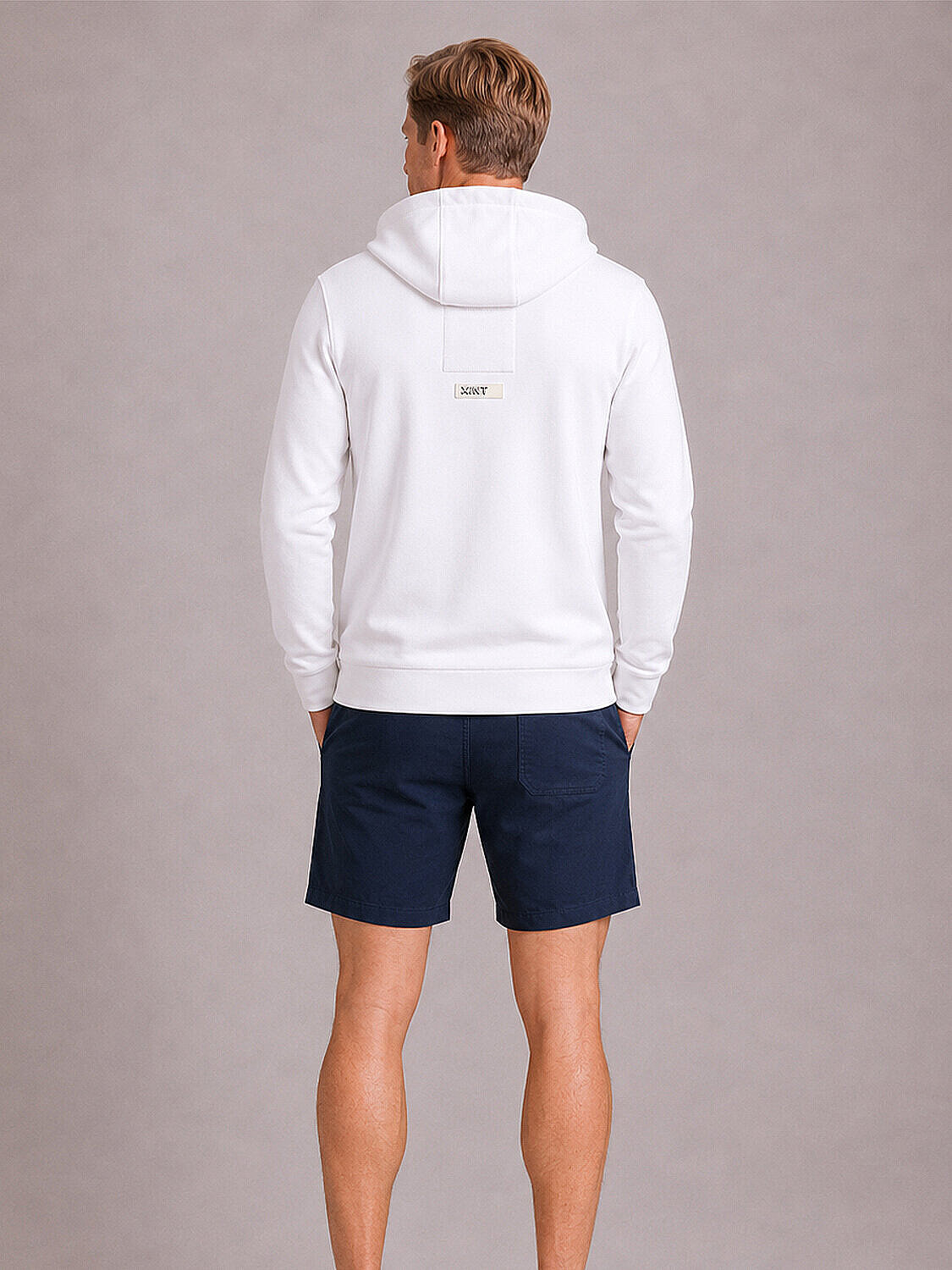 Beyaz Pamuk Dokulu Regular Fit Sweatmont (3)