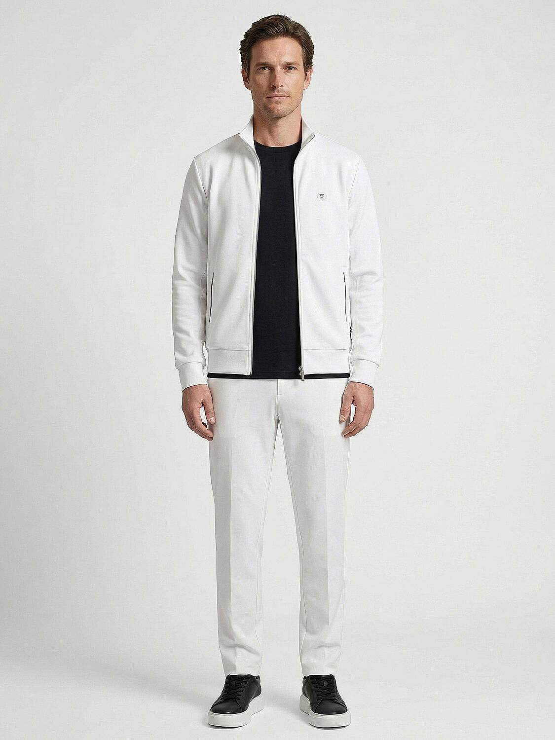 Beyaz Pamuk Dokulu Regular Fit Sweatmont - 2