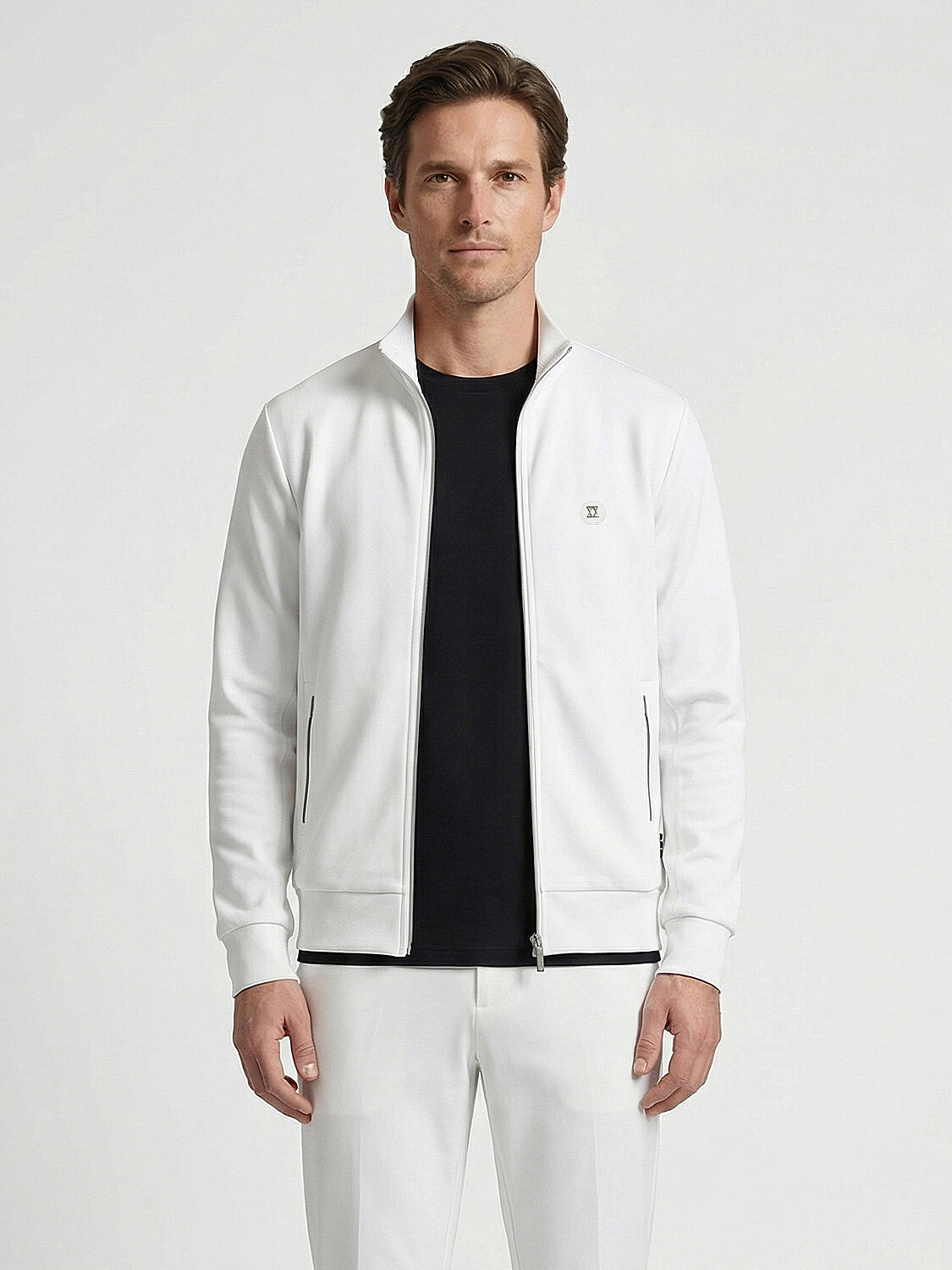 Beyaz Pamuk Dokulu Regular Fit Sweatmont