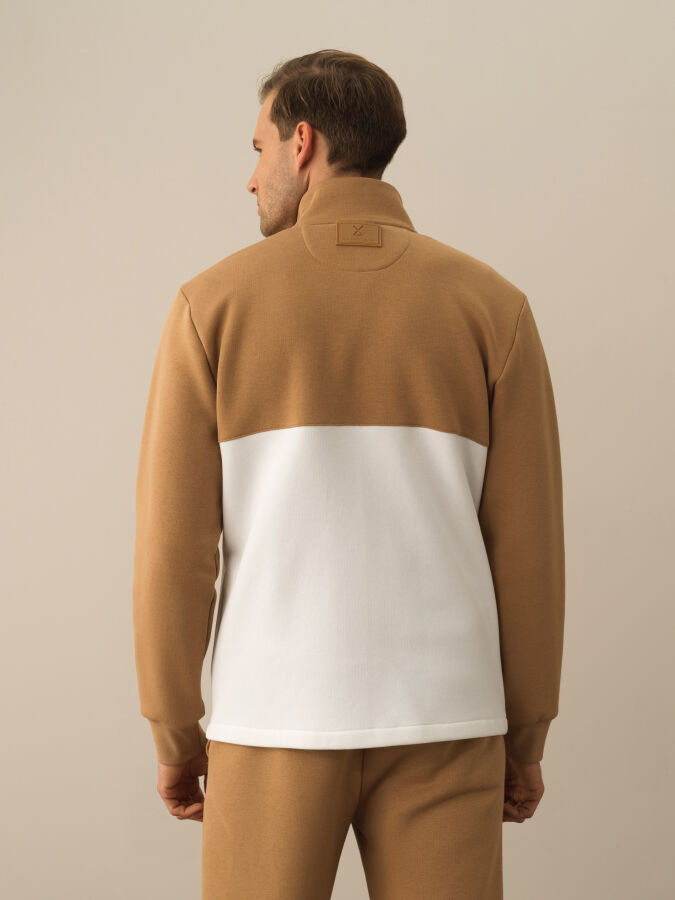 Camel Regular Fit Dik Yaka Pamuklu Sweat Mont - 3