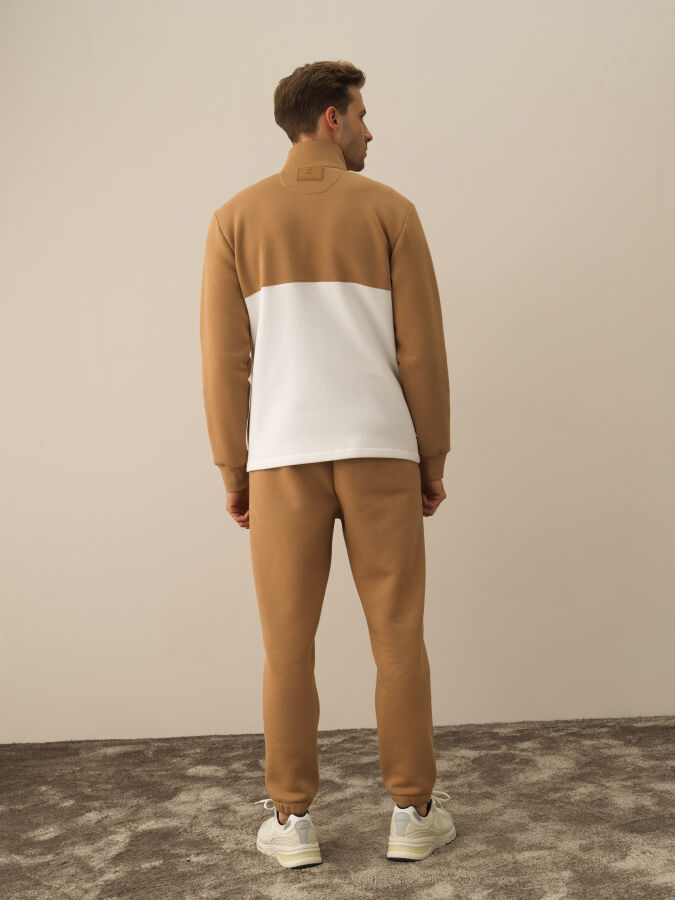 Camel Regular Fit Dik Yaka Pamuklu Sweat Mont - 4