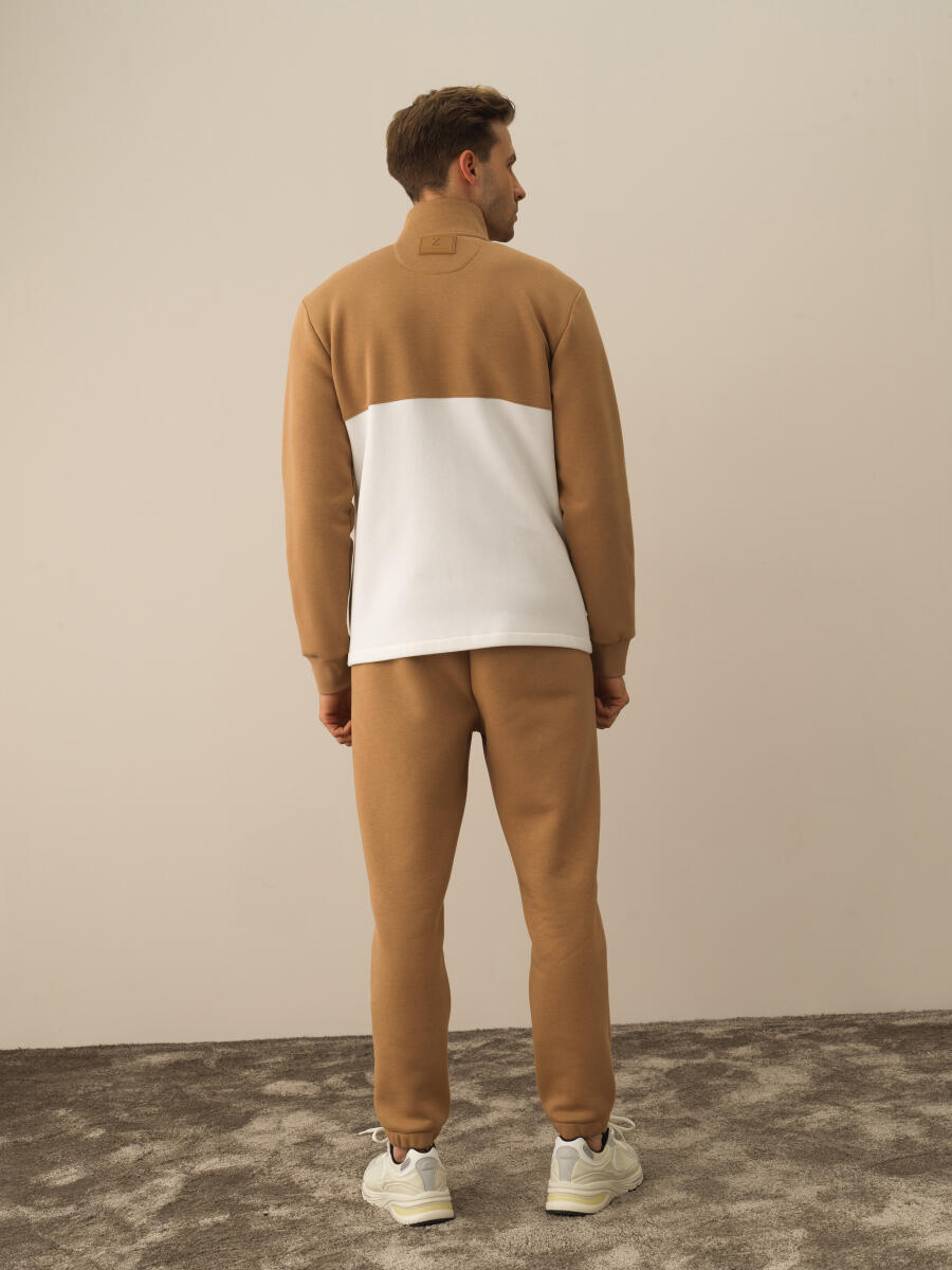 Camel Regular Fit Dik Yaka Pamuklu Sweat Mont - 4