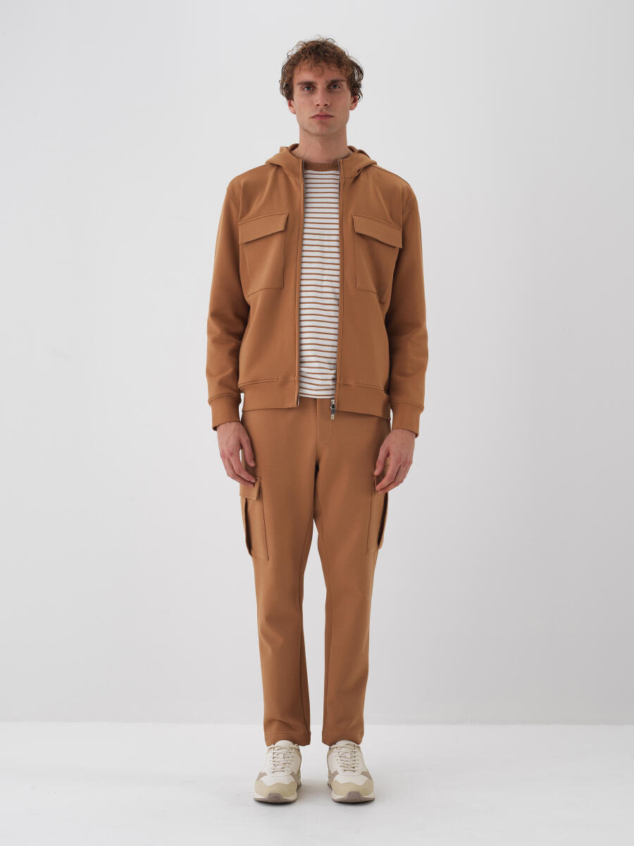 Camel Pamuk Dokulu Regular Fit Sweatmont