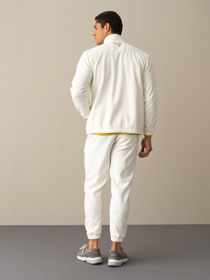 Ekru Regular Fit Dik Yaka Polar Mont - 4