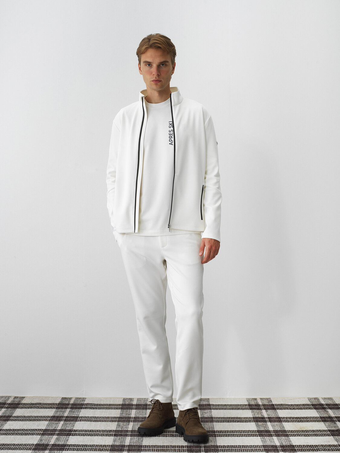 Ekru Esnek Dokulu Regular Fit Sweatmont - Xint