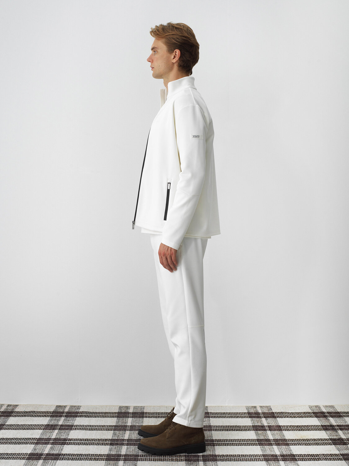 Ekru Esnek Dokulu Regular Fit Sweatmont - Xint