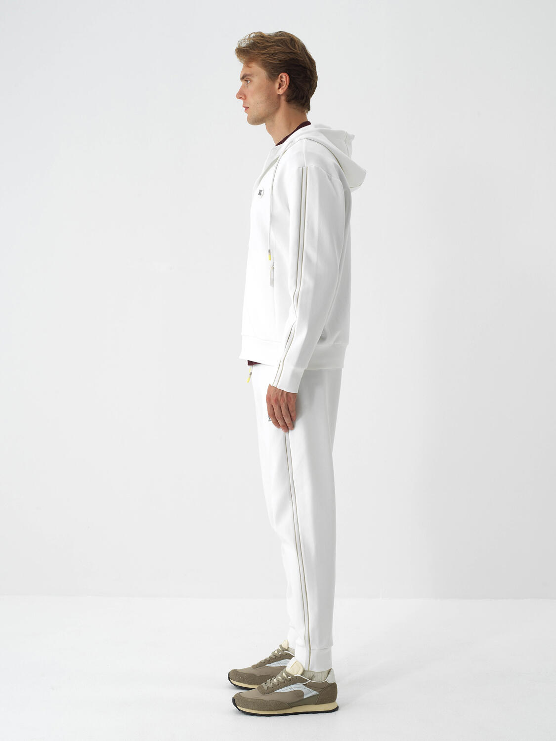 Ekru Pamuk Dokulu Regular Fit Sweatmont - 3