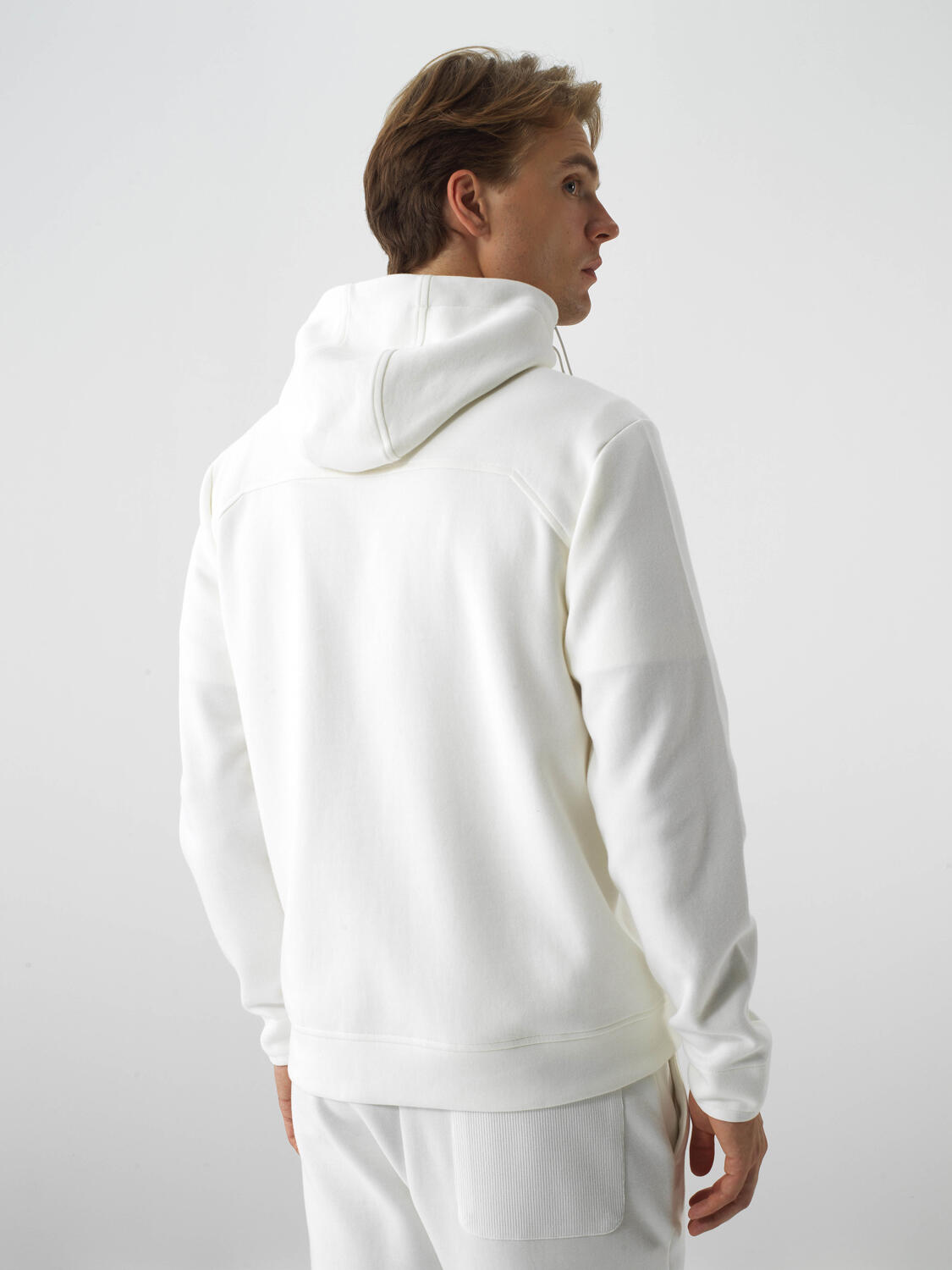 Ekru Pamuk Dokulu Regular Fit Sweatmont - 4