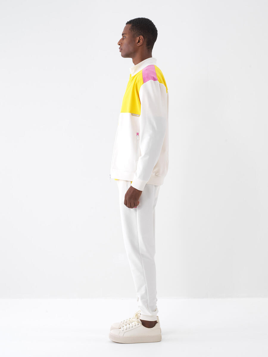 Ekru Pamuk Dokulu Regular Fit Sweat Mont - 4