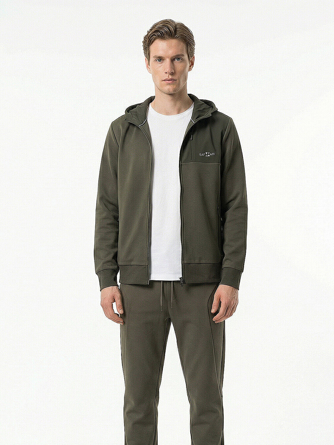 Haki Pamuk Dokulu Regular Fit Sweatmont (1)