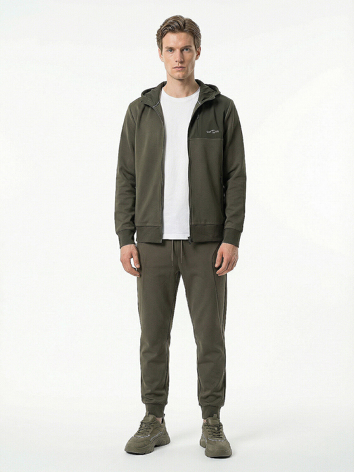 Haki Pamuk Dokulu Regular Fit Sweatmont (2)