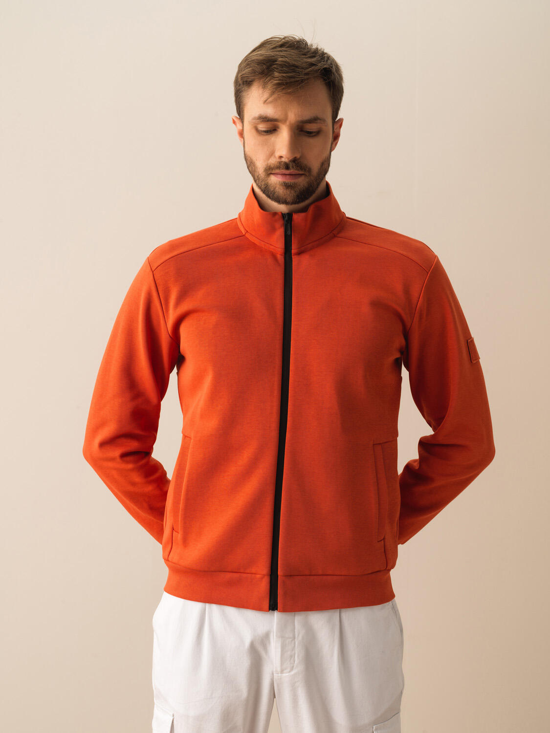 Kiremit Pamuk Dokulu Regular Fit Sweat Mont