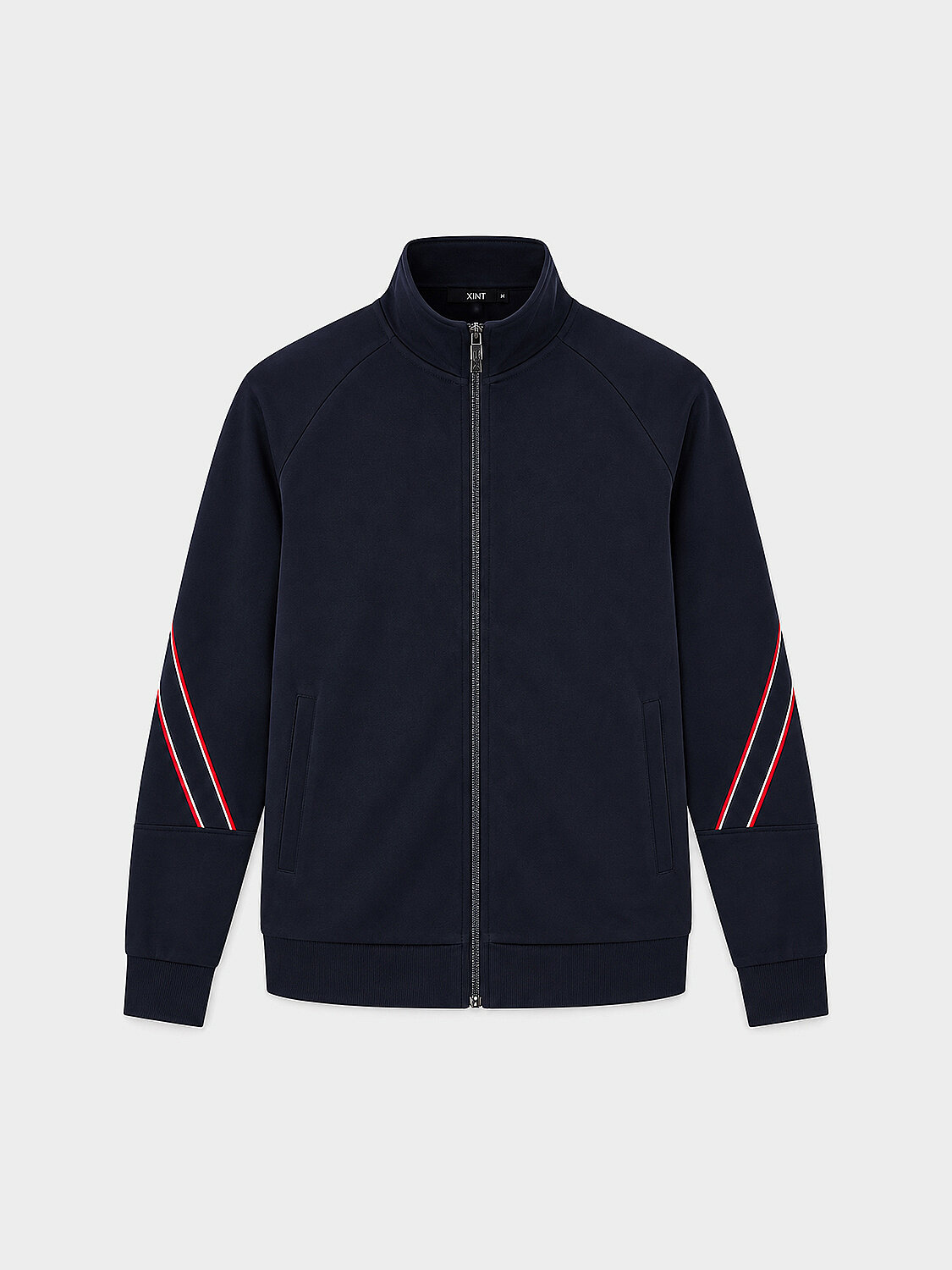 Lacivert Esnek Dokulu Regular Fit Sweatmont - 1