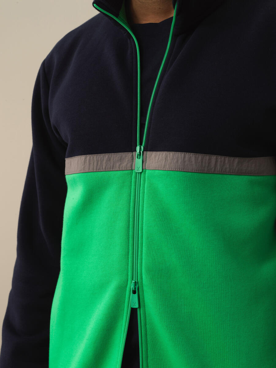 Lacivert Pamuk Dokulu Regular Fit Sweatmont - 3